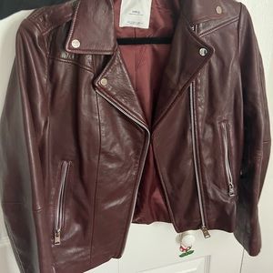 Mango leather jacket. Size US S